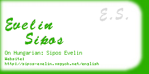 evelin sipos business card